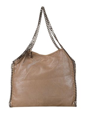 Stella McCartney Taupe Shaggy Deer Falabella tote bag