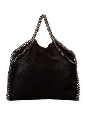 Stella McCartney Black Shaggy Deer Falabella tote bag