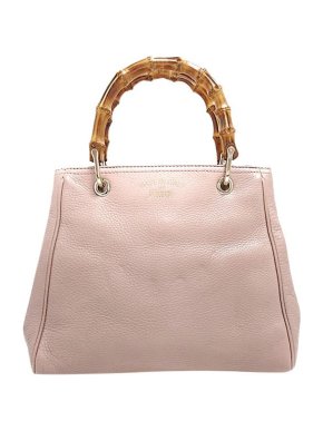 Gucci Vintage pink leather Bamboo Shopper tote bag