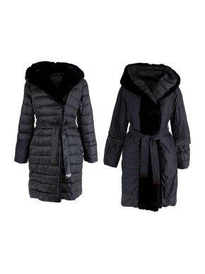 MaxMara 'S The Cube black nylon reversible padded jacket