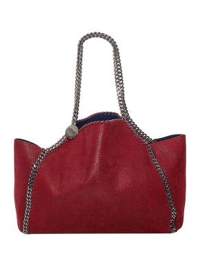 Stella McCartney Burgundy Shaggy Deer Falabella Tote Bag