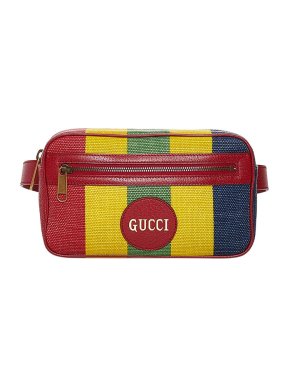 Gucci Multicolour striped canvas Baidera belt bag