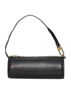 Louis Vuitton Black Epi leather Soufflot Pochette bag