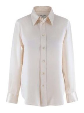Saint Laurent Cream silk satin blouse