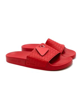 Raf Simons Red Pendant Adilette rubber slides