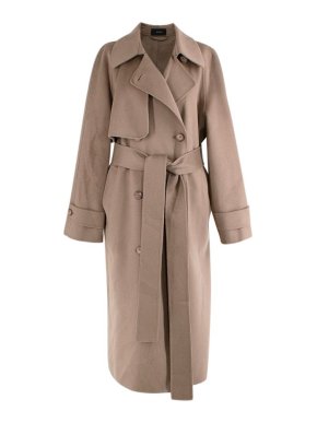Joseph Taupe double-faced wool-cashmere Collete trench coat