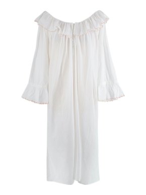 If Only If White cotton ruffle collar Pandora nightdress