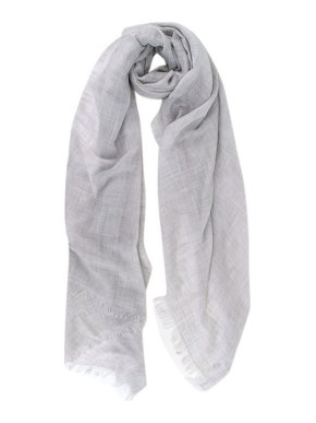 Brunello Cucinelli Grey marl silk-cashmere shawl