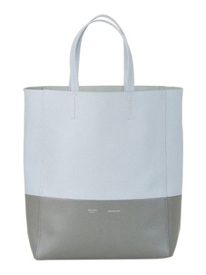 Celine Blue & grey leather Cabas tote bag