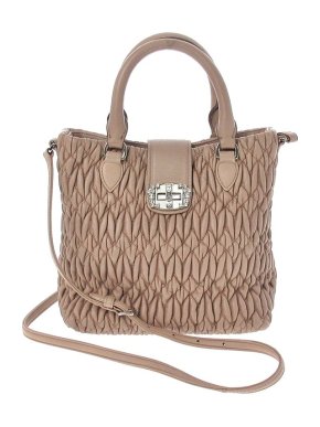 Miu Miu Pink Matelasse leather tote bag