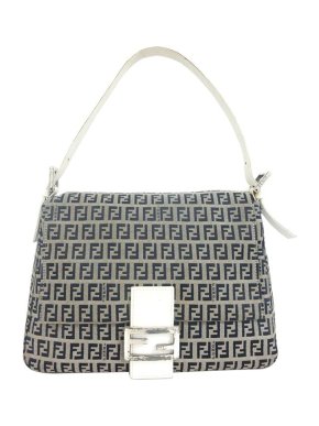 Fendi Vintage Zucchino canvas Mamma Forever baguette