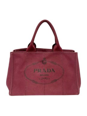 Prada Burgundy canvas Canapa Logo tote bag
