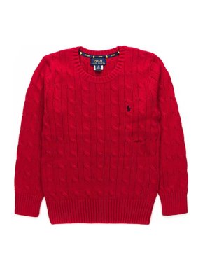 Ralph Lauren Polo Red cable knit cotton jumper