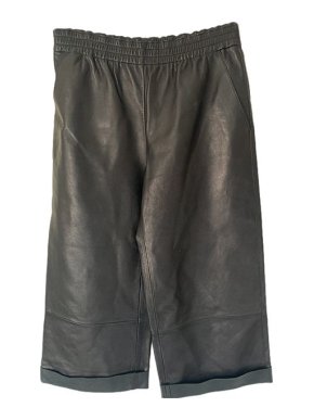 Mulberry Black leather wide leg culottes
