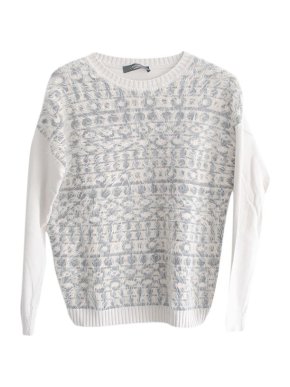 MaxMara Weekend grey white knitted jumper