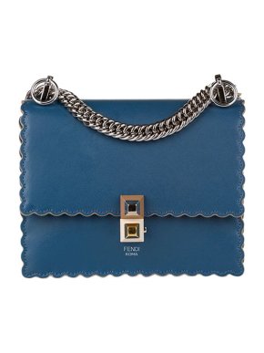 Fendi Kan I Leather Crossbody Bag