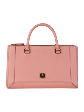MCM Pink leather Nuovo leather tote bag