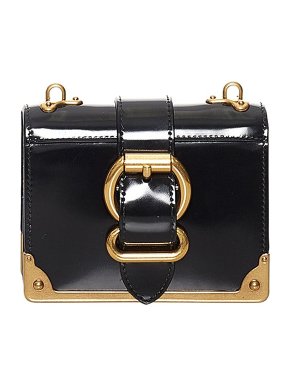 Prada Black Spazzolato Micro Cahier bag