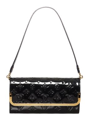 Louis Vuitton Vintage black Vernis leather Rossmore MM baguette