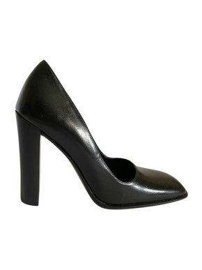 Gucci Vintage black leather block heeled pumps