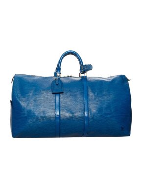 Louis Vuitton Blue Epi leather Keepall 55 travel bag