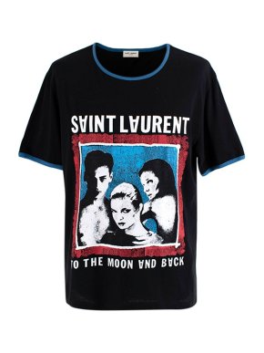 Saint Laurent To The Moon & Back Cotton Jersey T-shirt