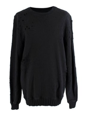 Amiri Black Distressed Jumper