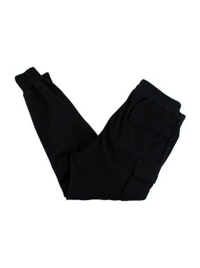 Rick Owens Black Cotton Cargo Trousers