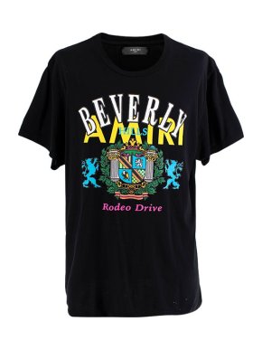 Amiri black cotton jersey Beverley Hills print T-shirt