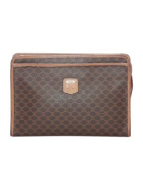 Celine Vintage Macadam canvas clutch bag