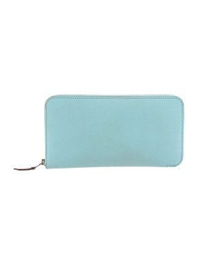 Hermes Blue Epsom leather Azap long wallet