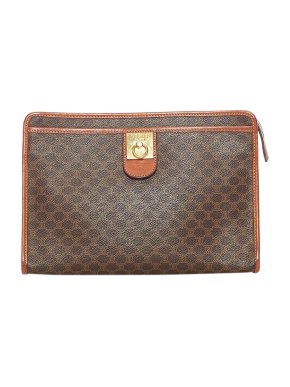 Celine Vintage Macadam PVC clutch bag