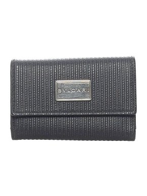 Bvlgari Black leather keyholder