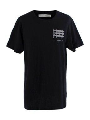 Off White Black cotton jersey FW20 printed T-shirt