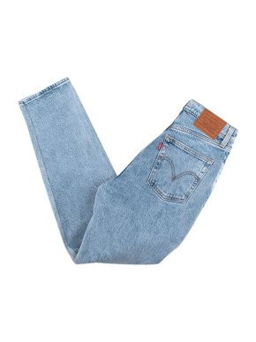 Levis Light-wash denim Ribcage straight jeans