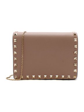 Valentino Garavani Poudre Mini Rockstud Wallet on Chain