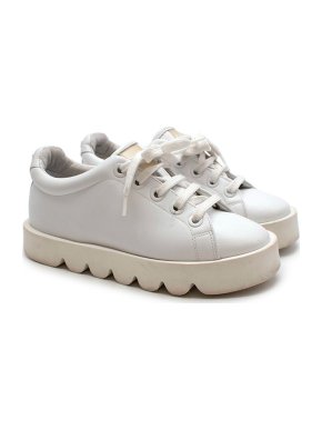 Kenzo White Scalloped Platform Sneakers