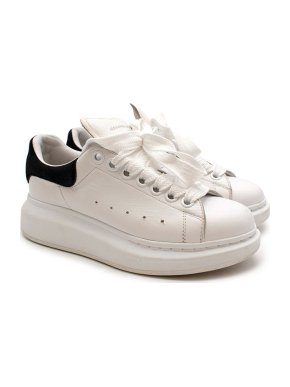 Alexander McQueen White & Black Oversize Sneakers
