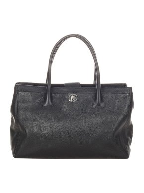 Chanel Black leather Executive Cerf tote bag