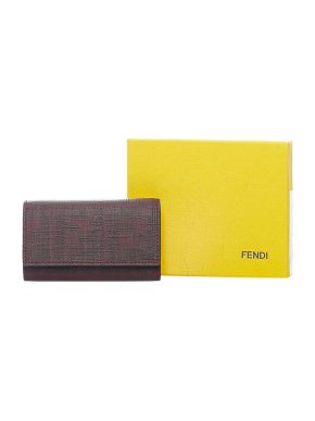 Fendi Brown Zucca canvas key holder