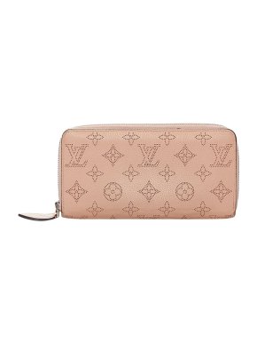 Louis Vuitton Nude-pink Mahina leather zippy long wallet