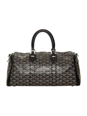Goyard Black & grey canvas Croisiere Boston bag