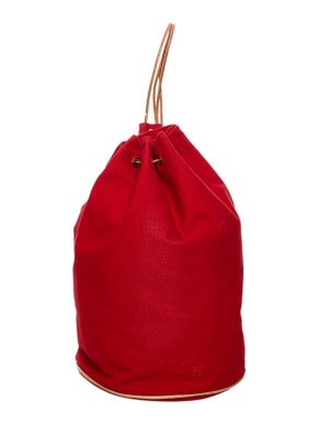 Hermes Red canvas Polochon Mimile backpack