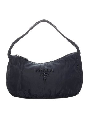 Prada Black nylon Tessuto baguette