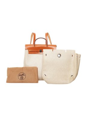 Hermes Herbag Canvas Backpack