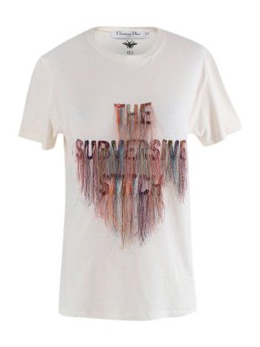 Dior Cream cotton jersey The Subversive Stitch T-shirt