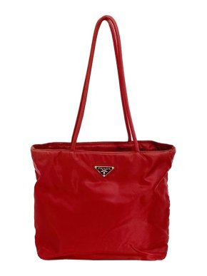Prada Red nylon Tessuto tote bag