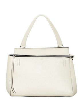 Celine White leather large Edge bag