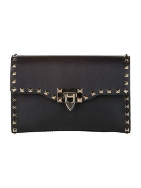 Valentino Garavani Black leather Rockstud crossbody bag