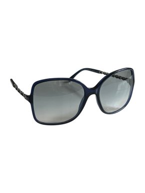 Chanel Blue acetate chain arm sunglasses